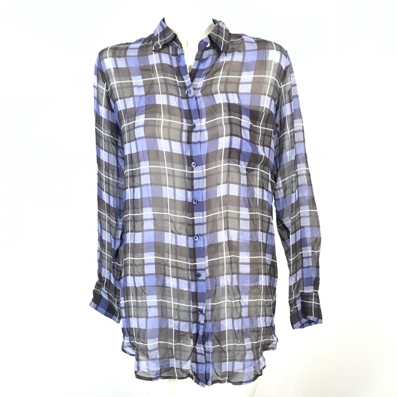 babaton darien shirt plaid silk - Picture 2 of 9
